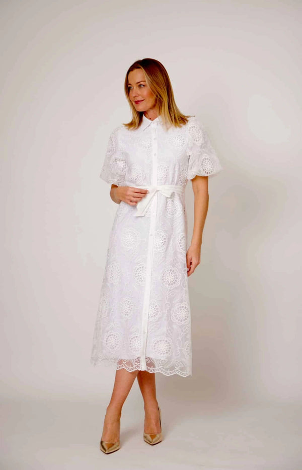 La Strada White Lace Dress
