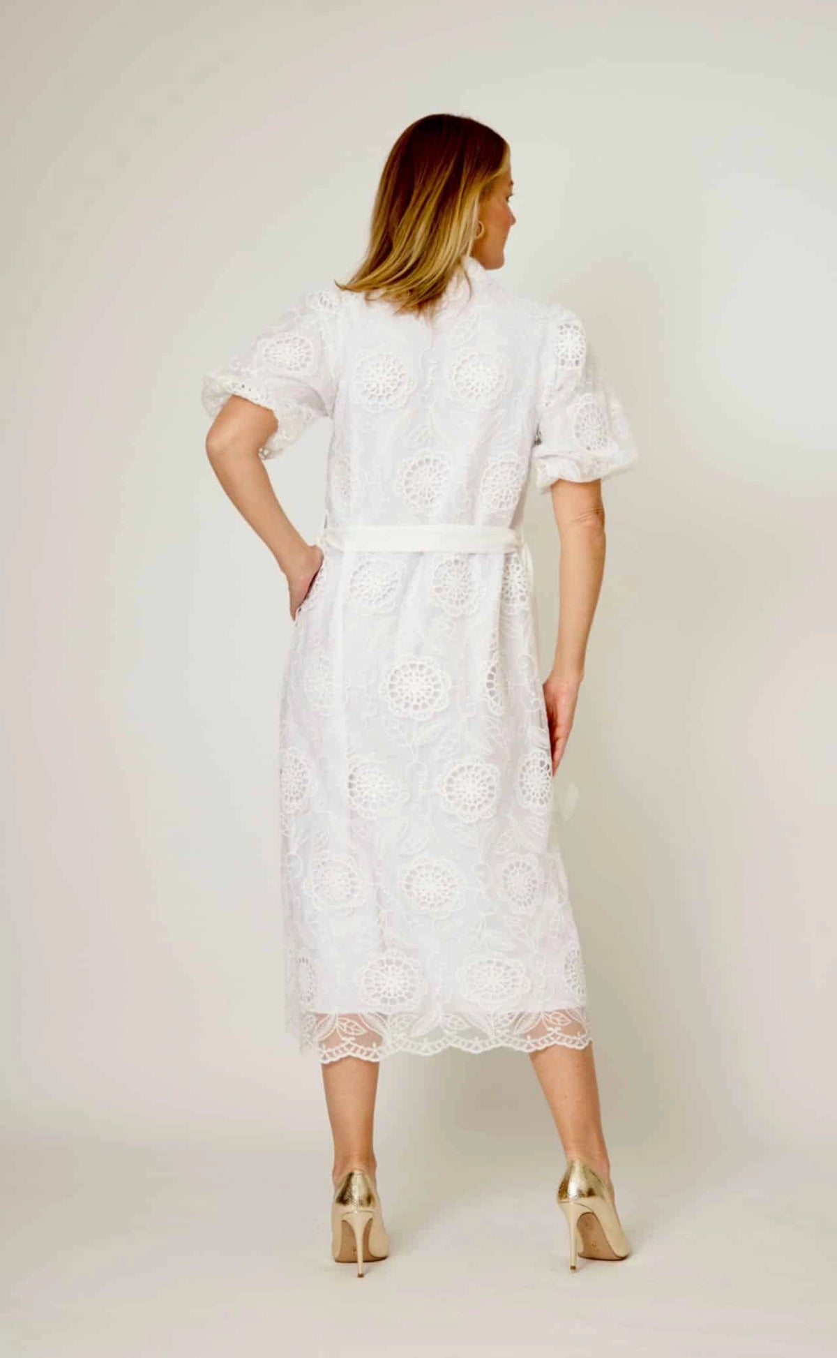 La Strada White Lace Dress