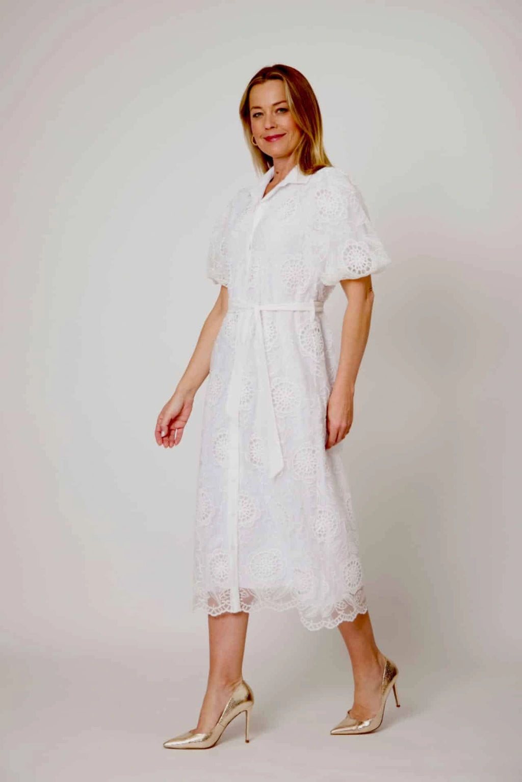 La Strada White Lace Dress