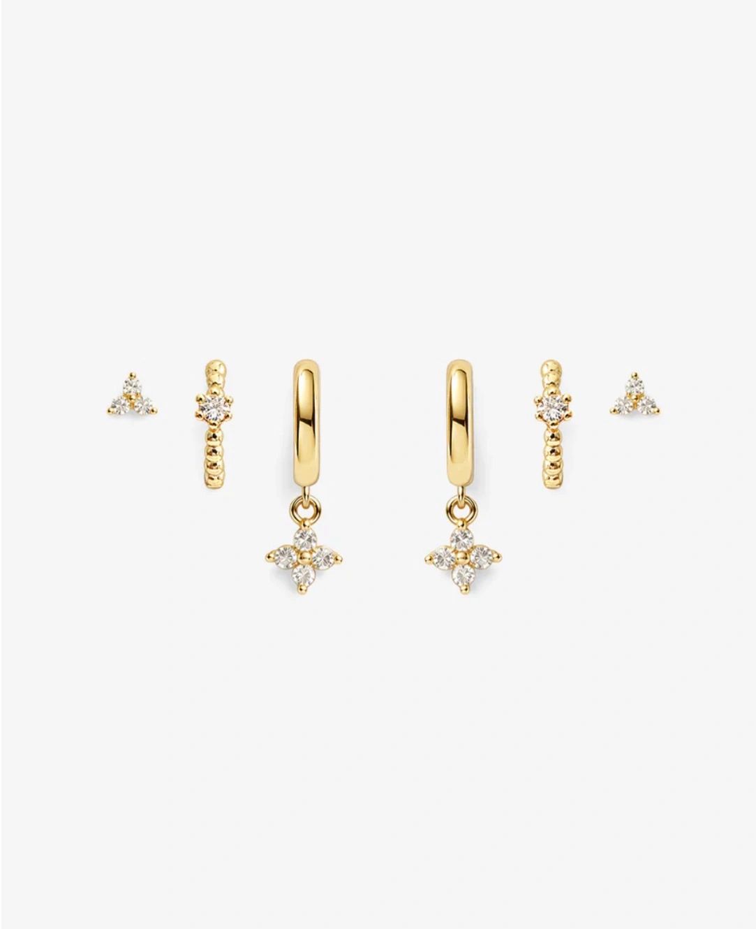 Celin Gold Stacker Earring Set Main image