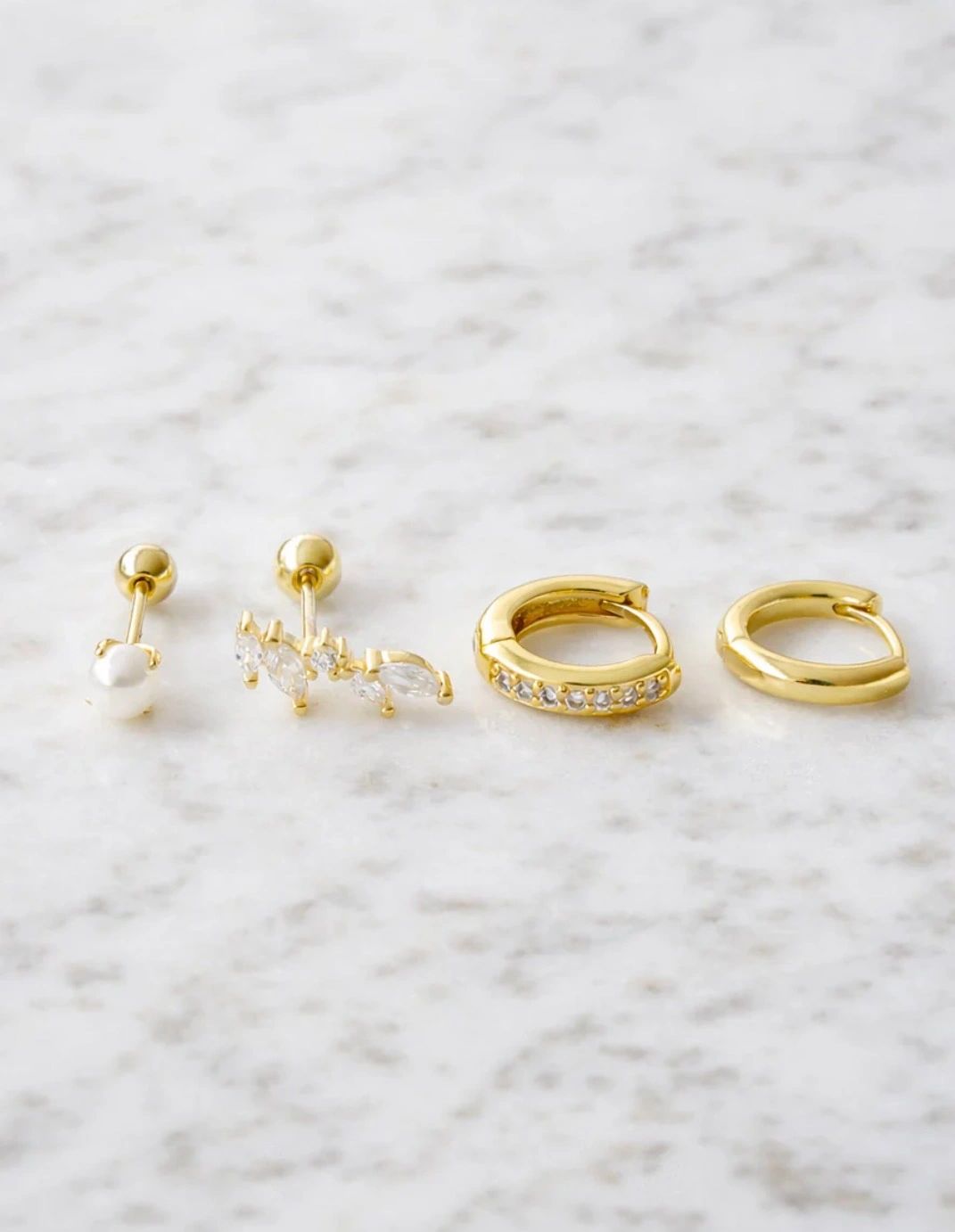 Crystal Everyday Hold Stacker Earring Set Secondary image