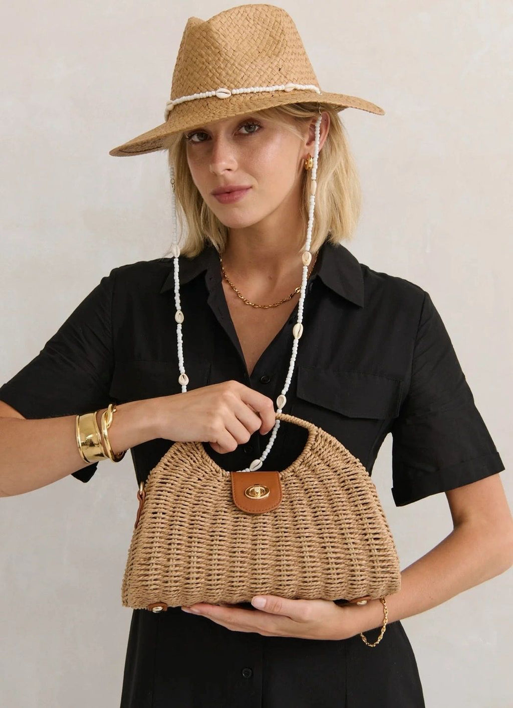 Maggie Summer Straw Bag Asst Colour