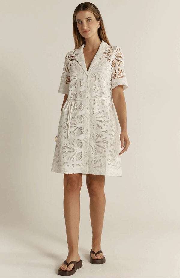 Fate and Becker Elara Broderie Shirt Dress