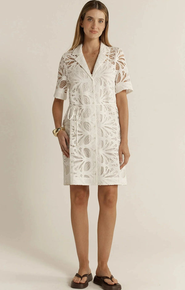 Fate and Becker Elara Broderie Shirt Dress