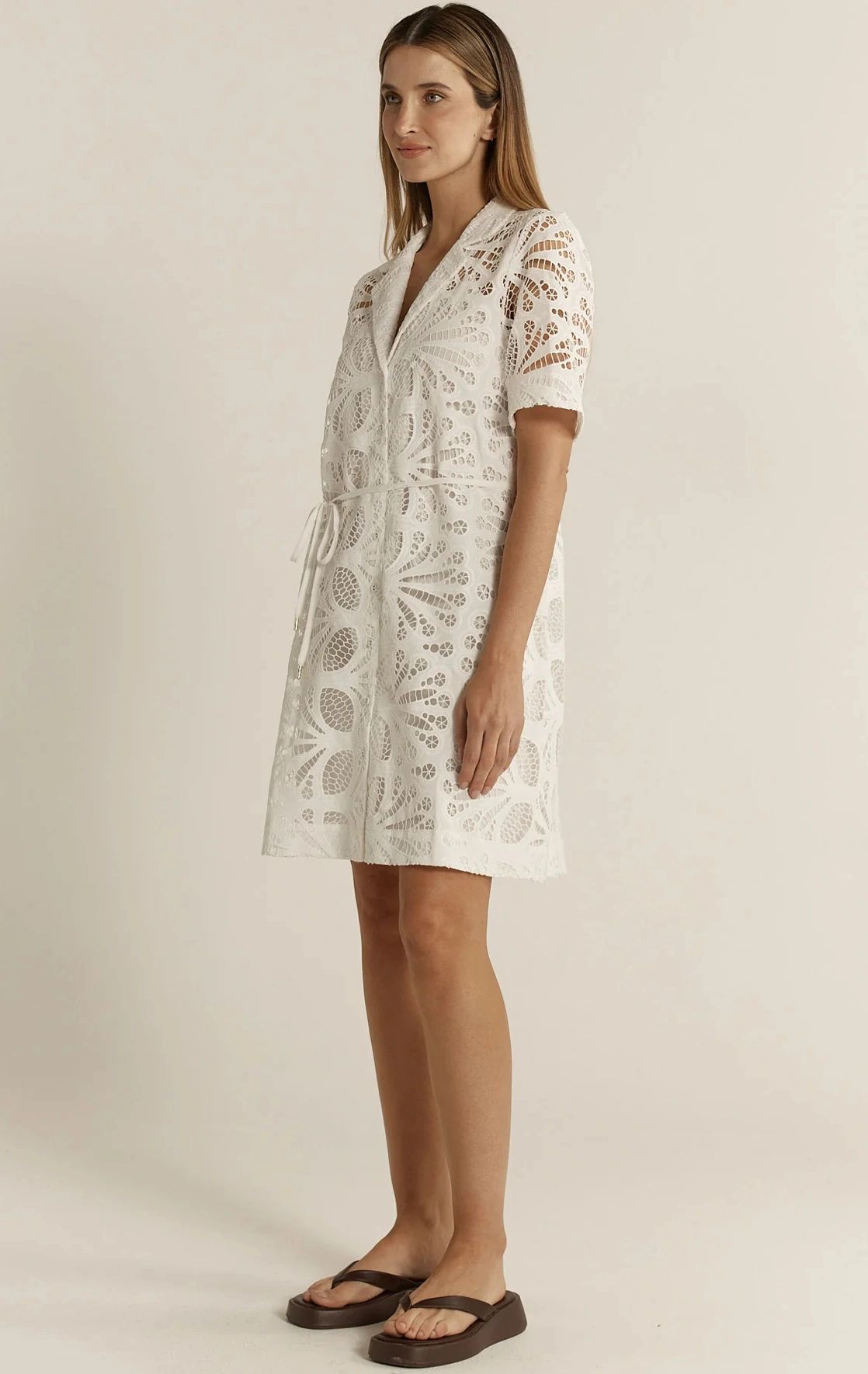 Fate and Becker Elara Broderie Shirt Dress