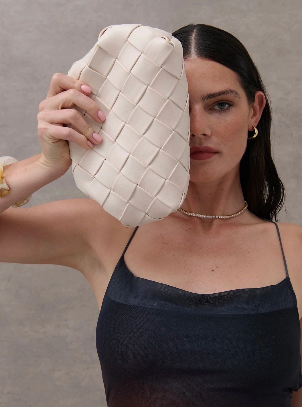 Gianna Woven Clutch Bag Asst Colour