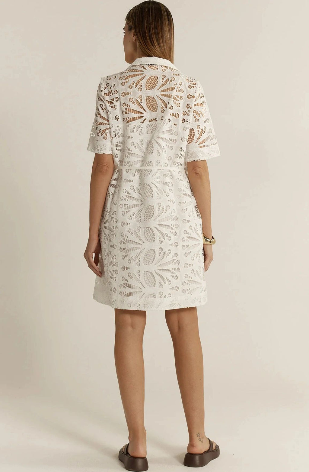 Fate and Becker Elara Broderie Shirt Dress