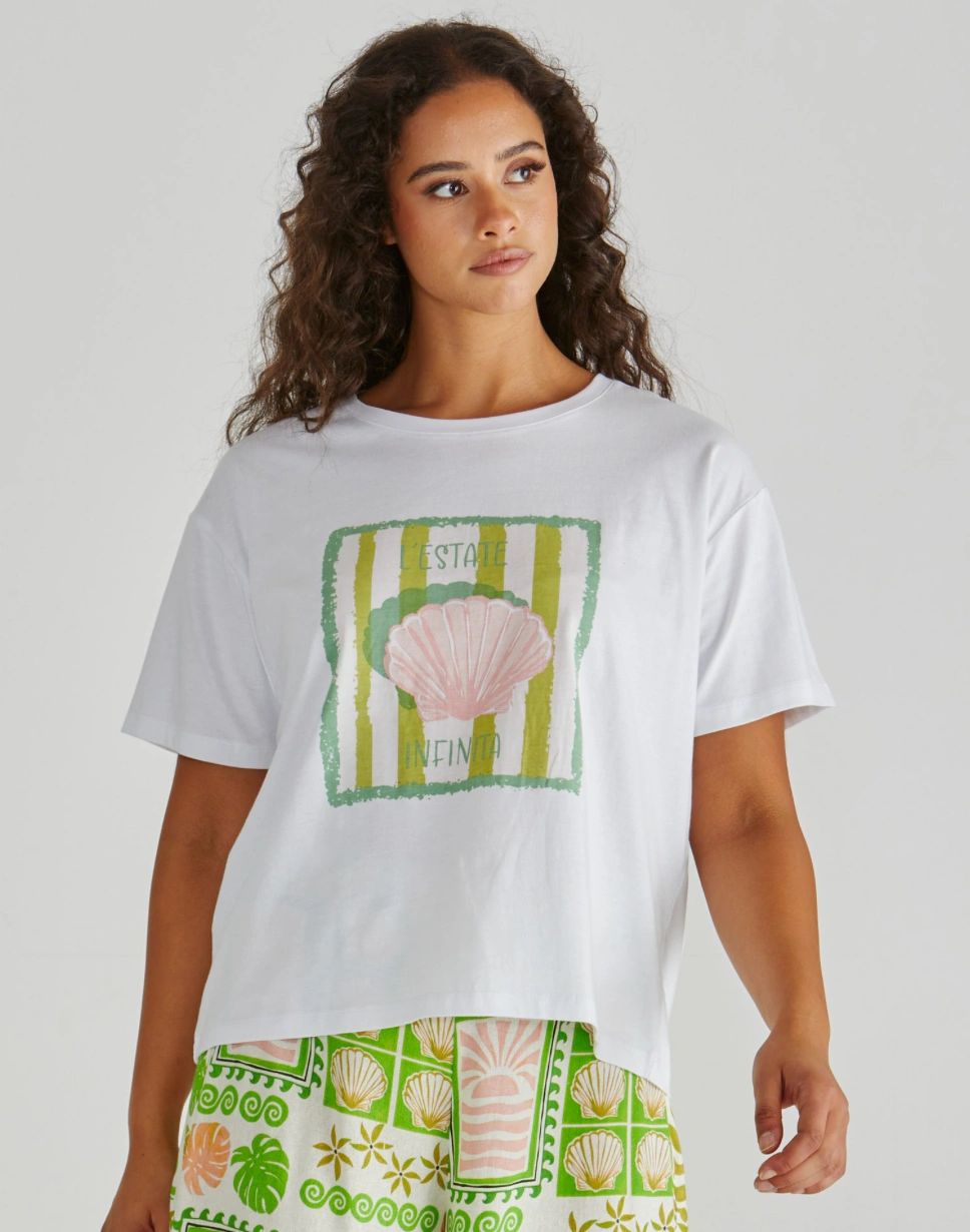 Sass Cynthia Seashell Stripe Tee Main image