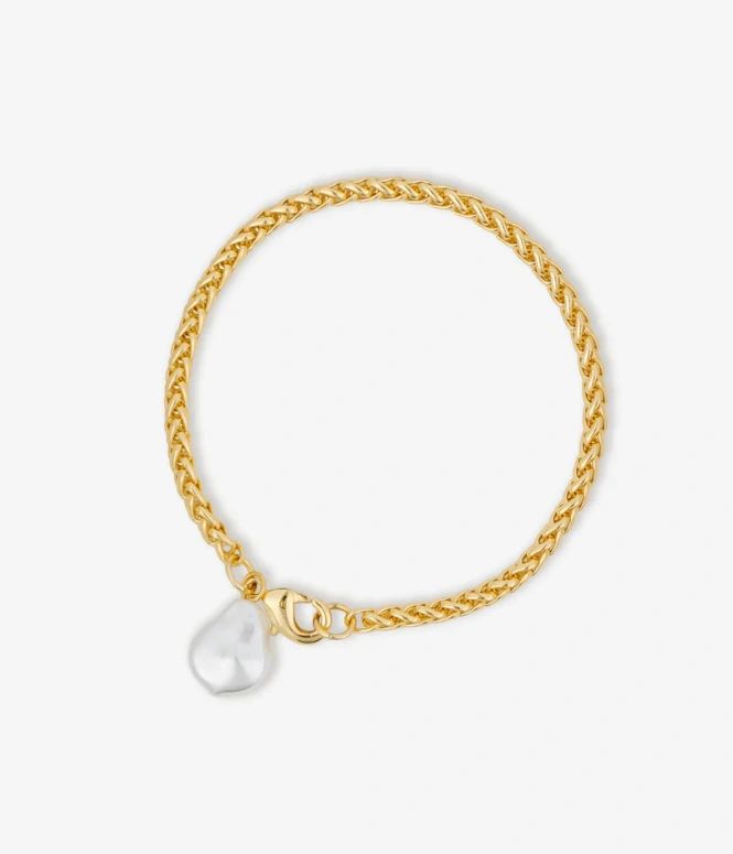 Organic Pearl Pendant Bracelet
