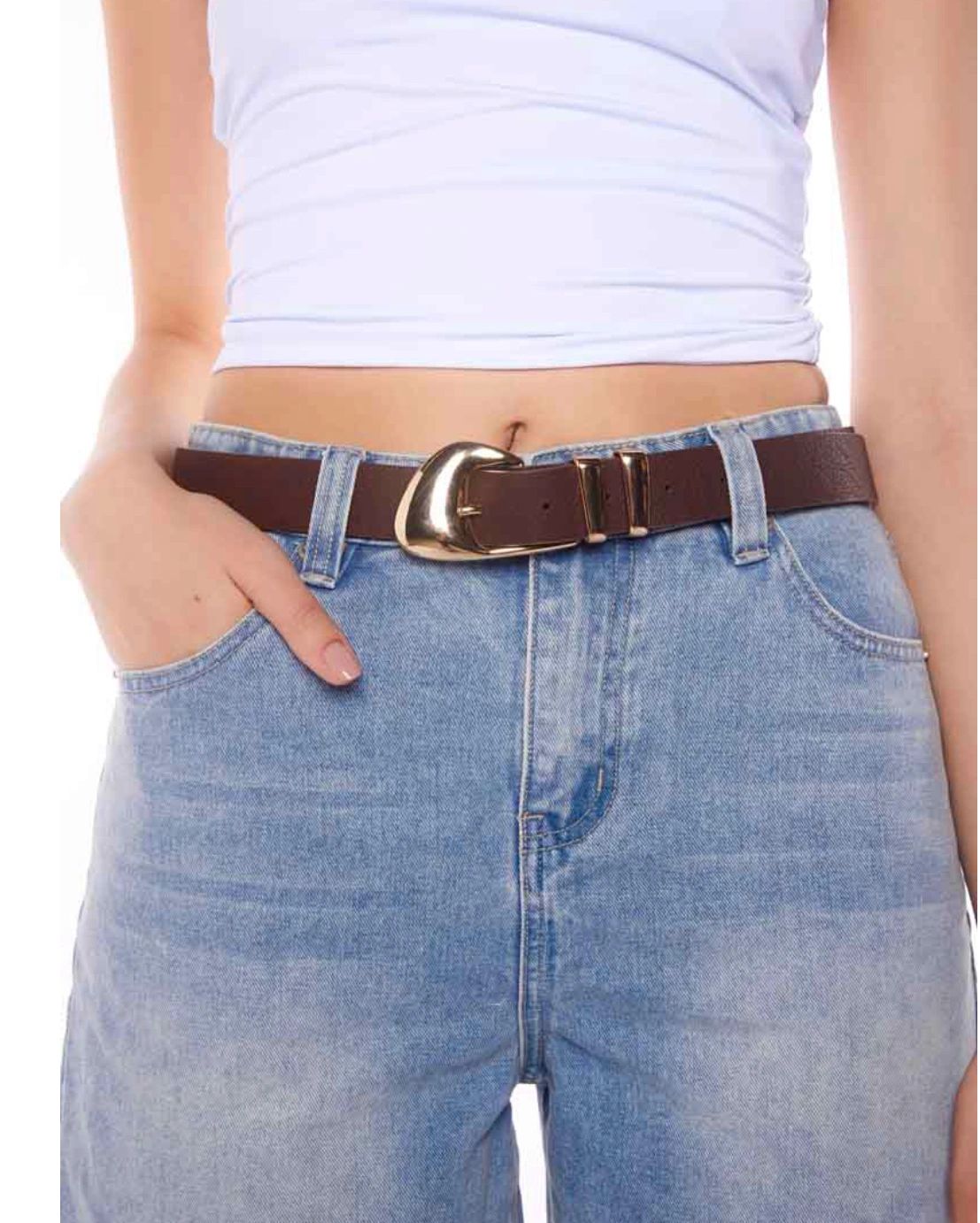 PETA and Jane Moma Belt Chocolate Secondary image