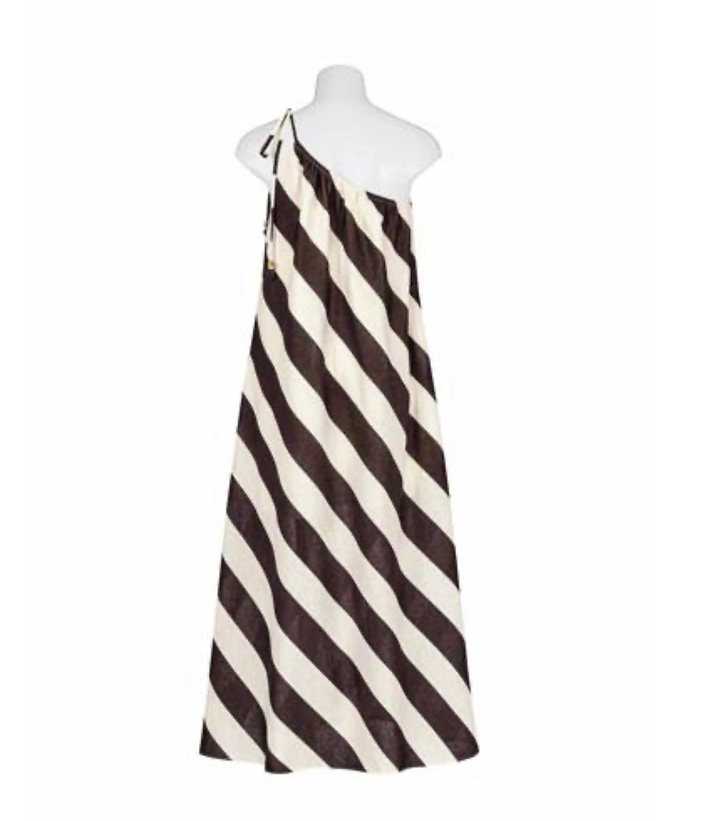 Choc Stripe Maxi Dress