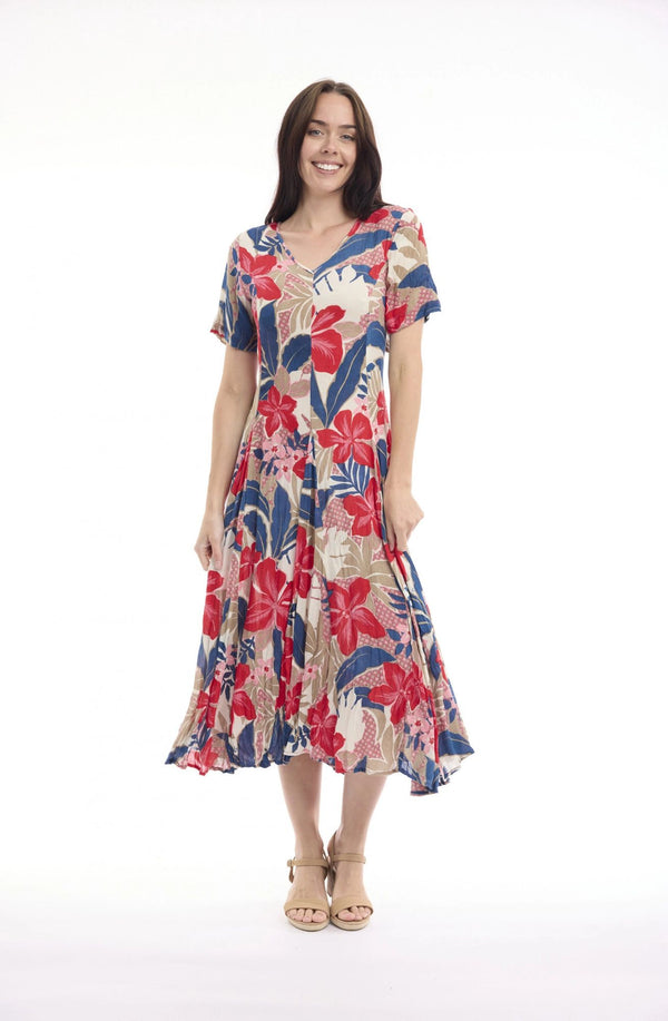 Orientique Cavailon Godet Dress
