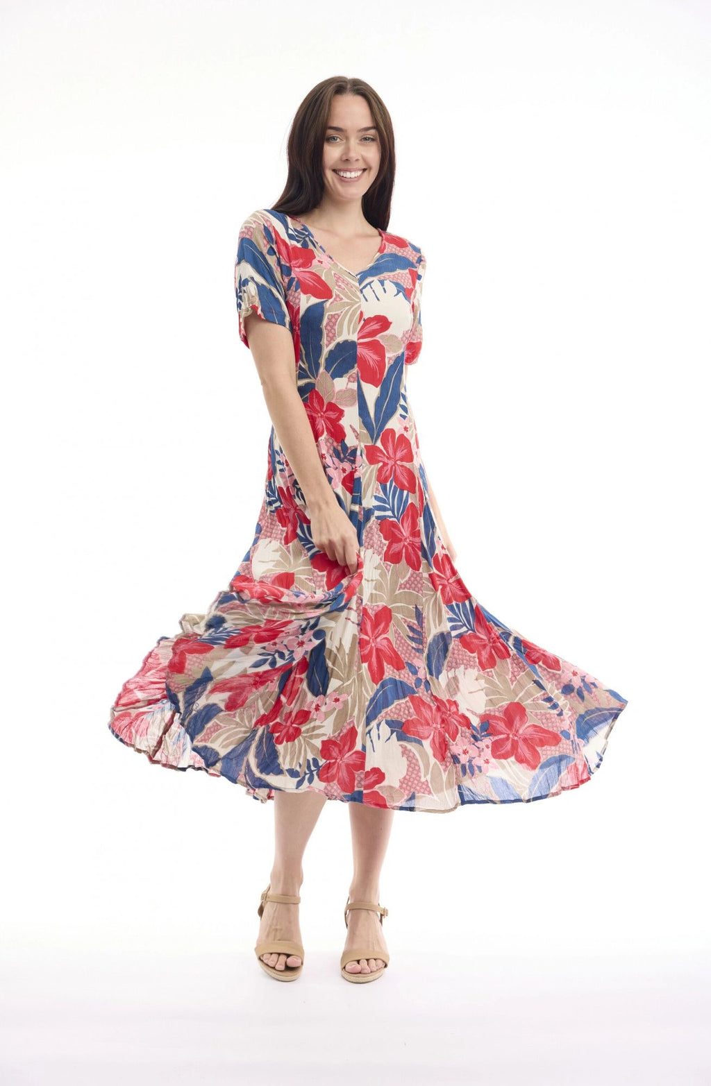 Orientique Cavailon Godet Dress
