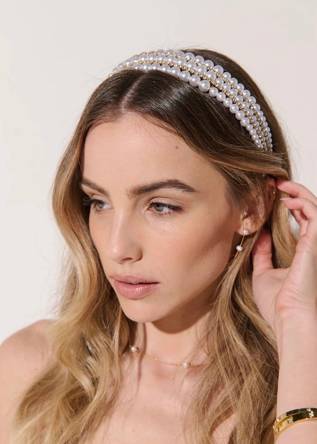 Harper Triple Pearl Headband