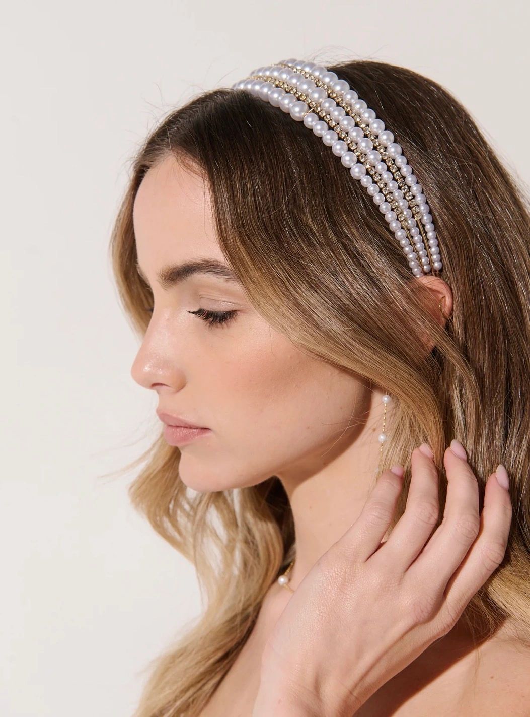Harper Triple Pearl Headband