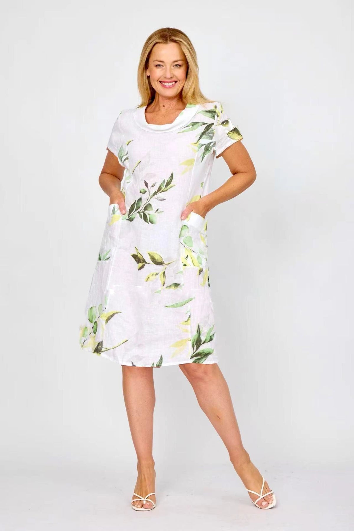 Botanical Linen Dress Main image