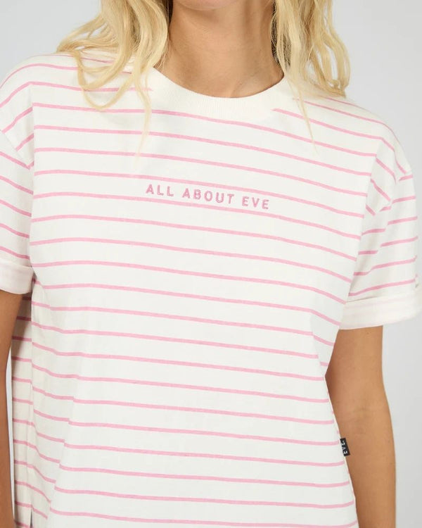 All About Eve Washed Stripe Tee Asst Colours
