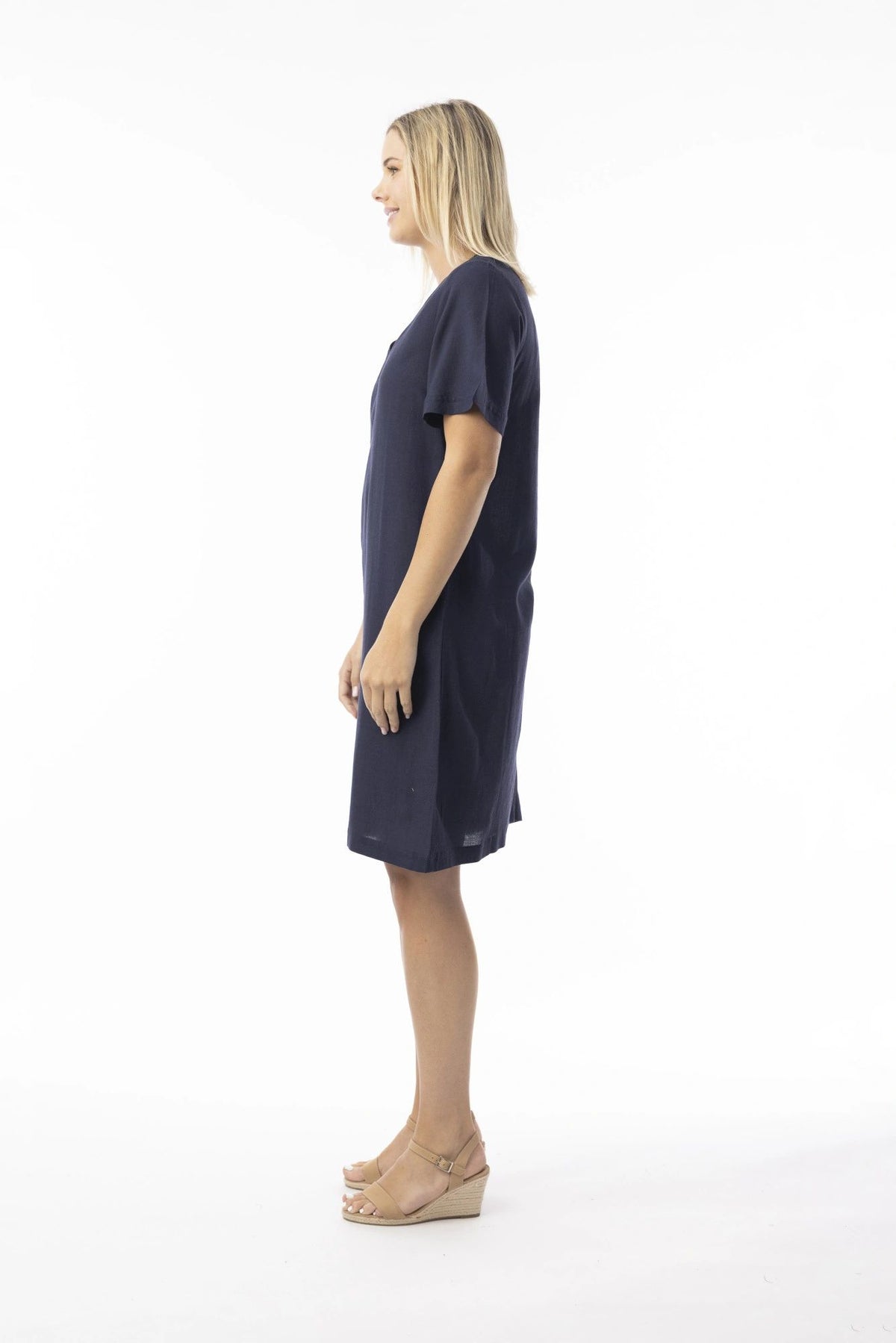 Linen Essentials Dress asst Colours