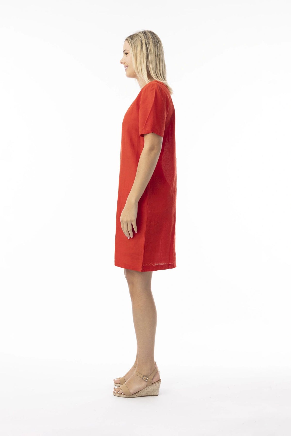 Linen Essentials Dress asst Colours