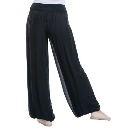 Vera May Silk Black Pants