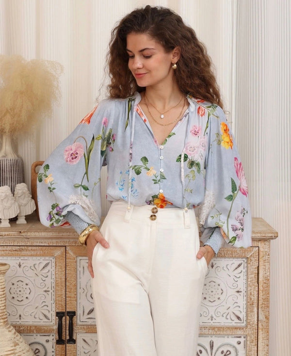 Delilah Blue Blouse