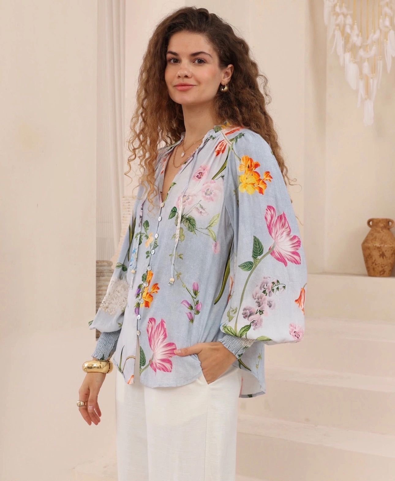 Delilah Blue Blouse Secondary image