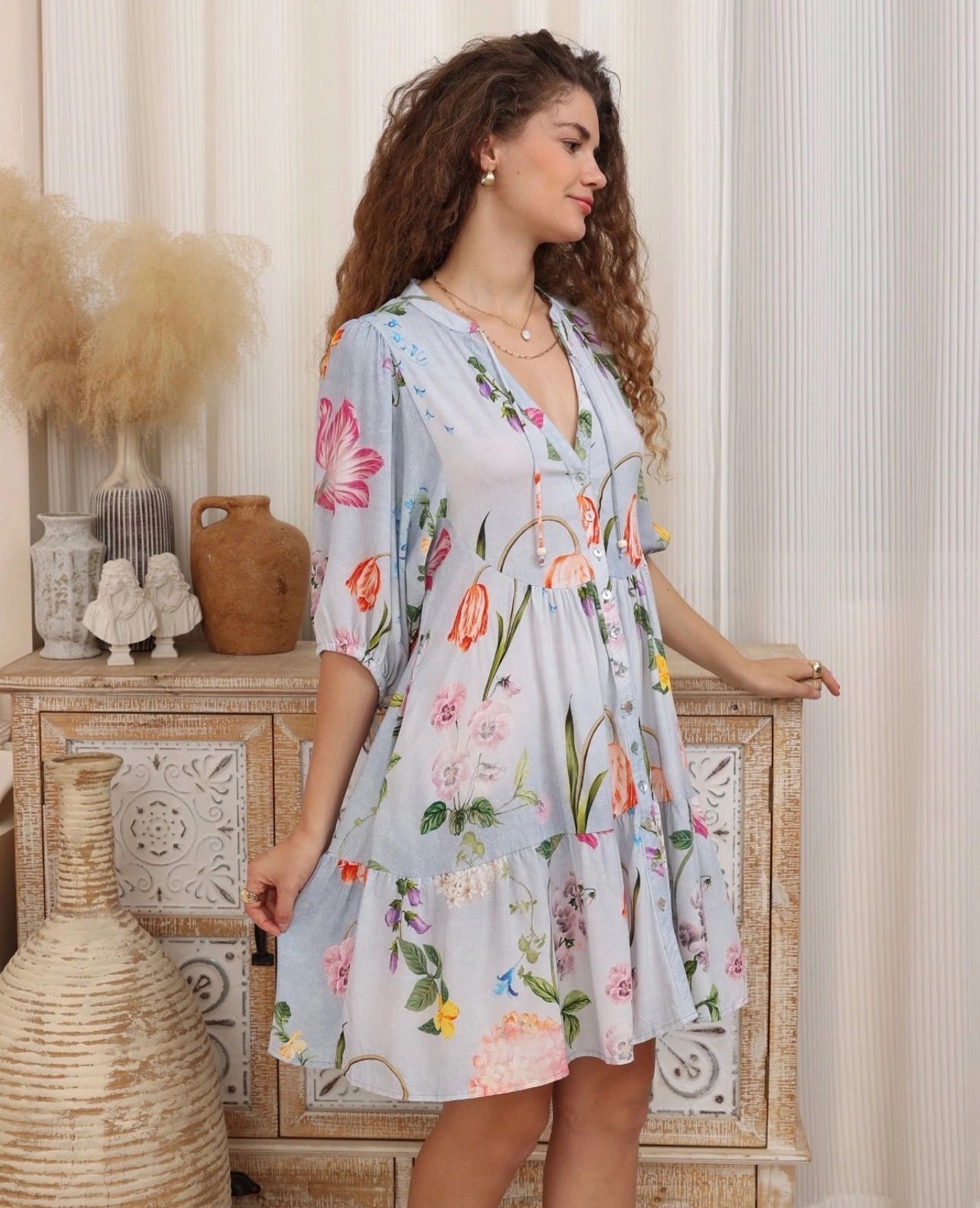 Delilah Blue Babydoll Dress Secondary image