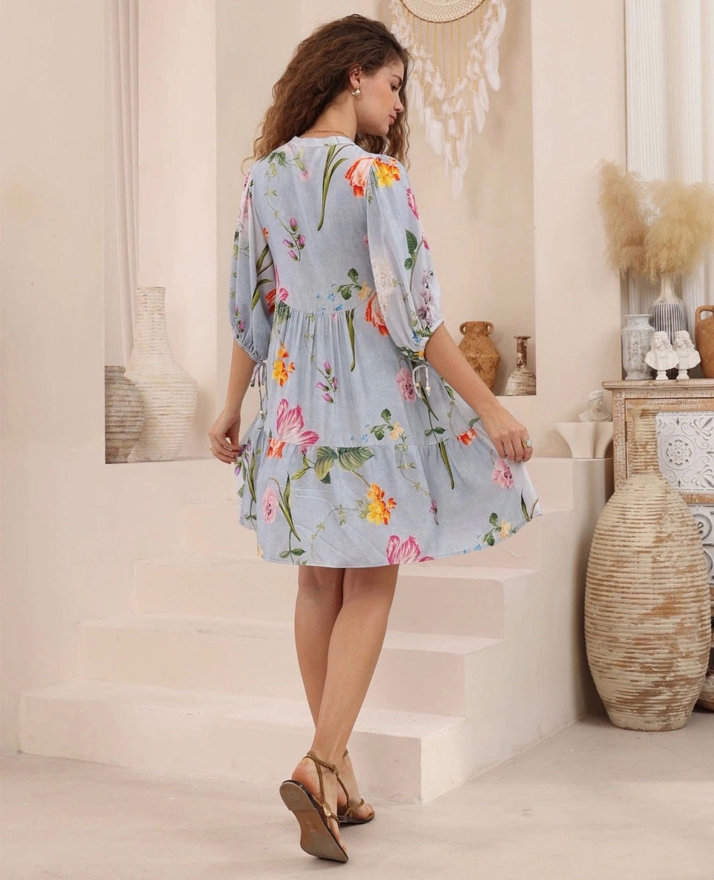 Delilah Blue Babydoll Dress
