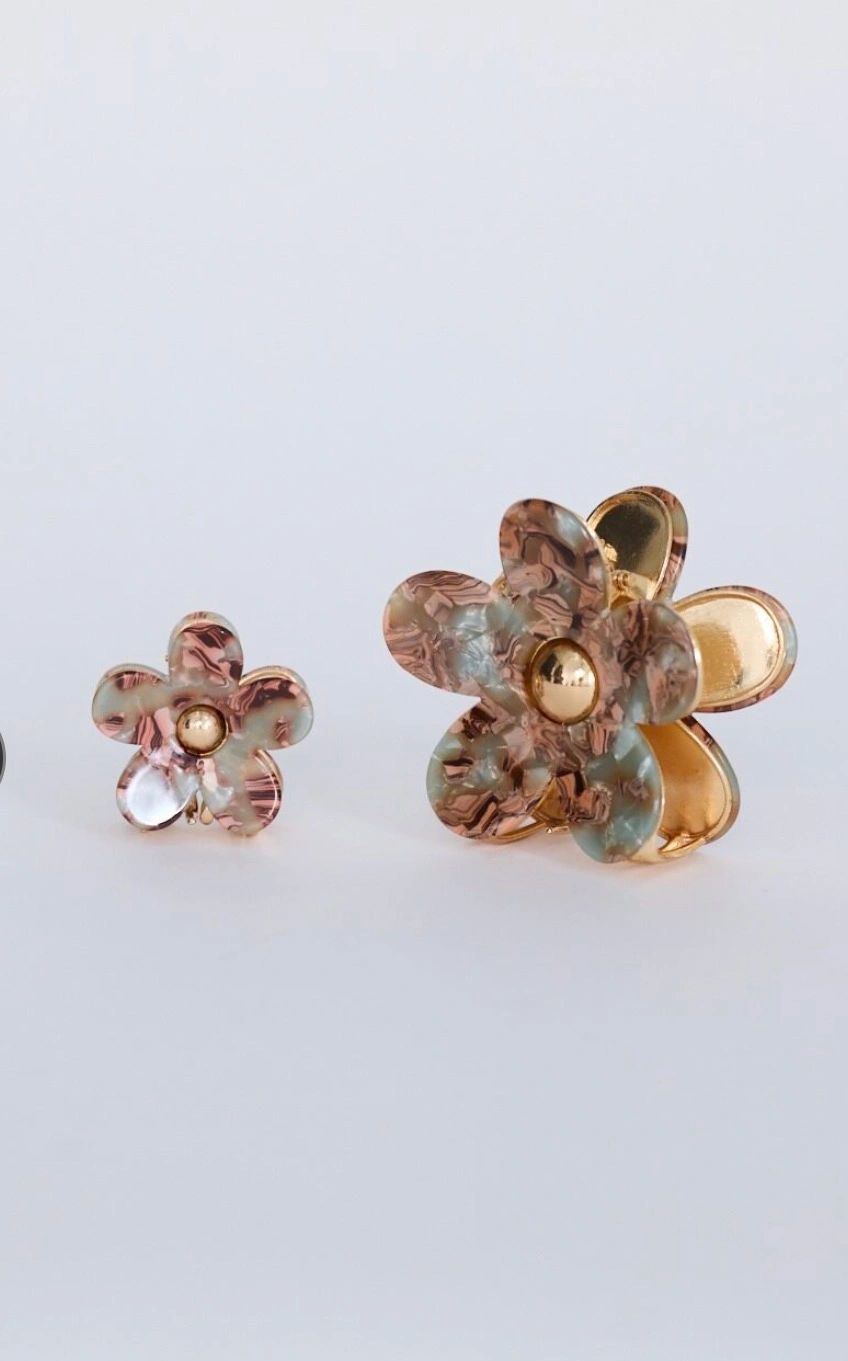 Flora Set of 2 Hairclips Asst Colours
