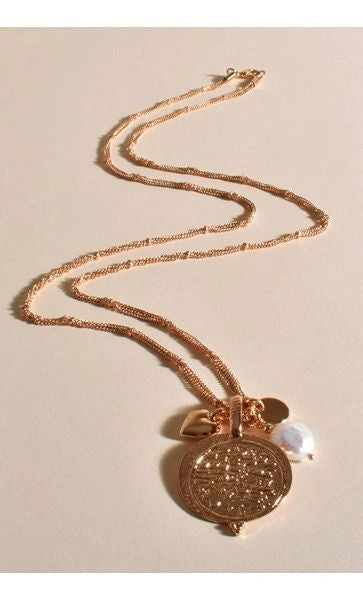 Fine Double Chain Pendant Cluster Necklace Secondary image
