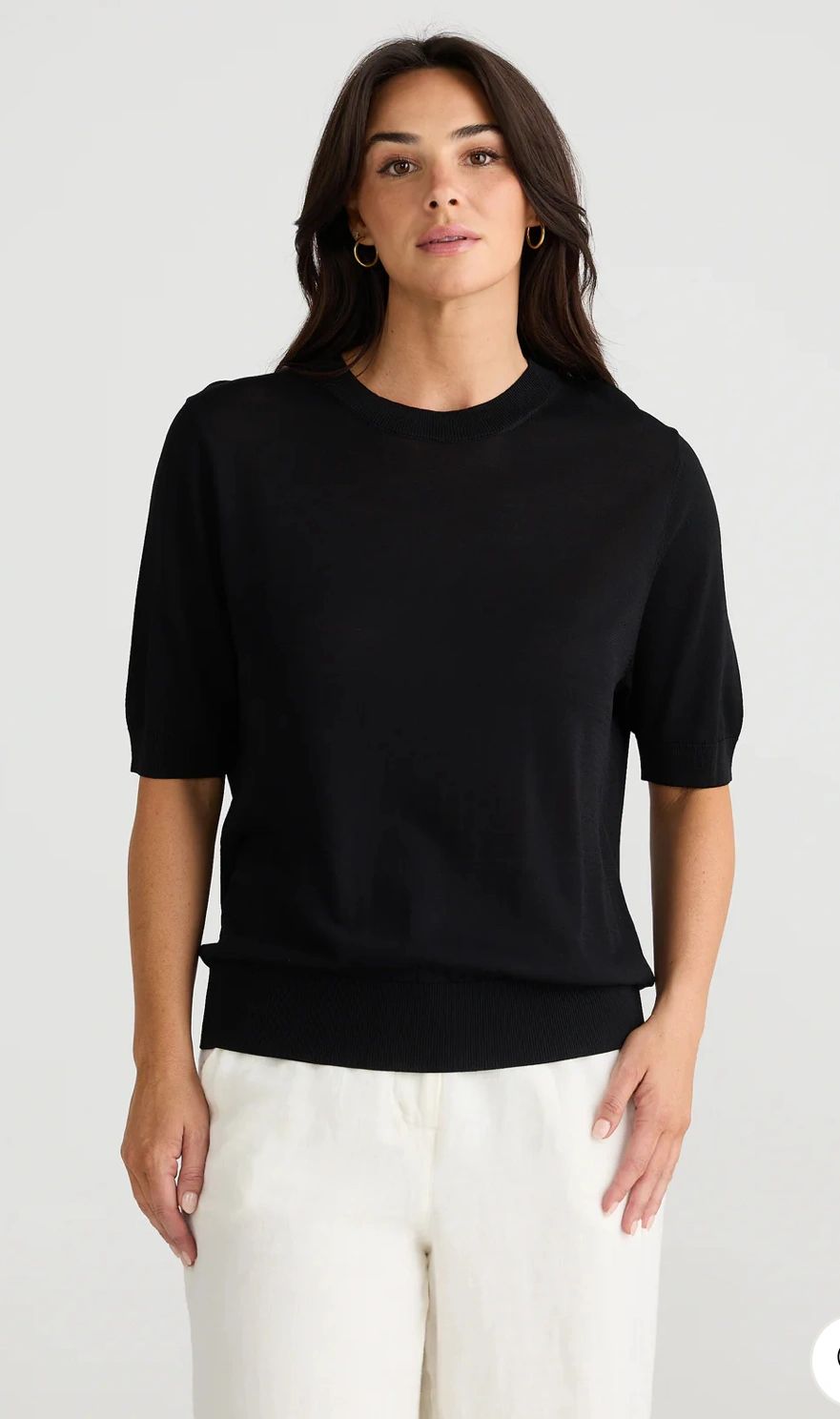 Balance Knit Tee White or Black