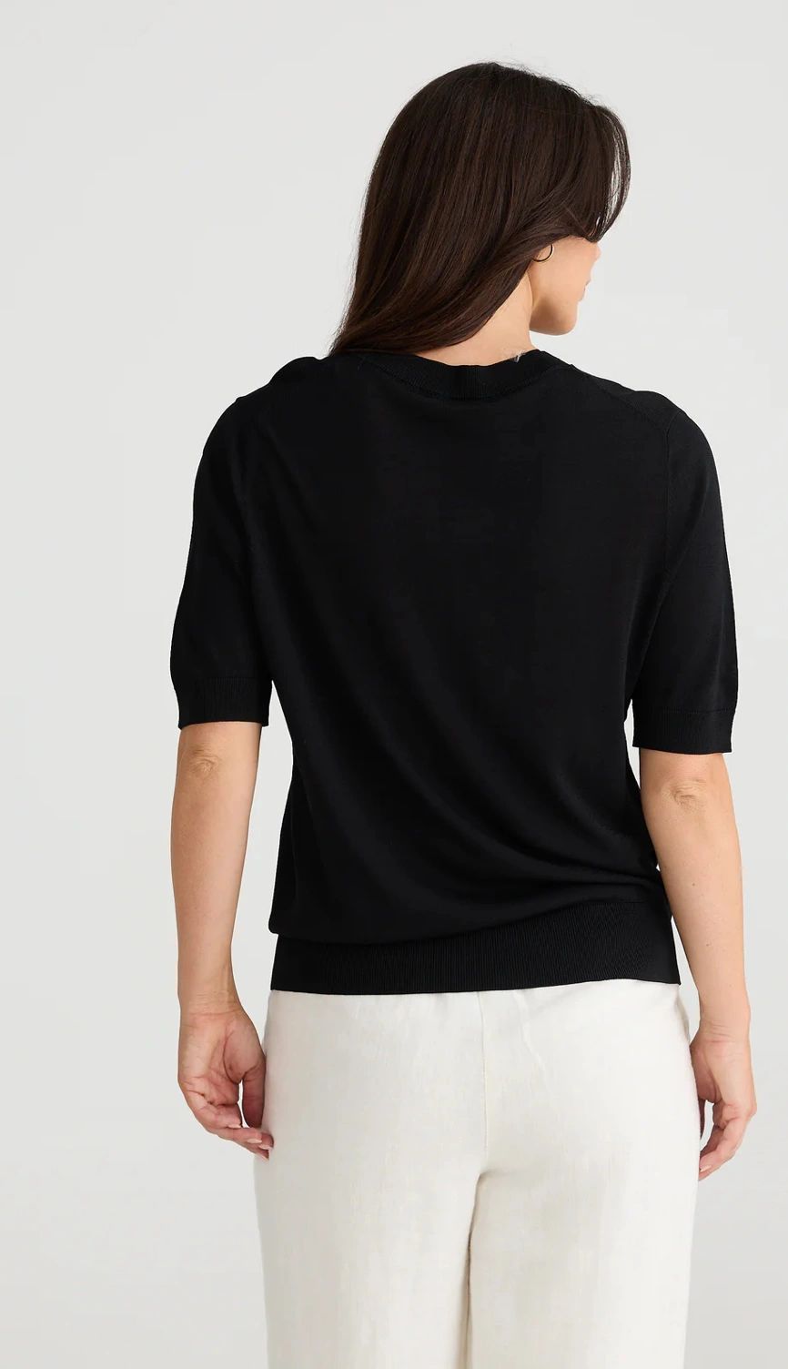 Balance Knit Tee White or Black