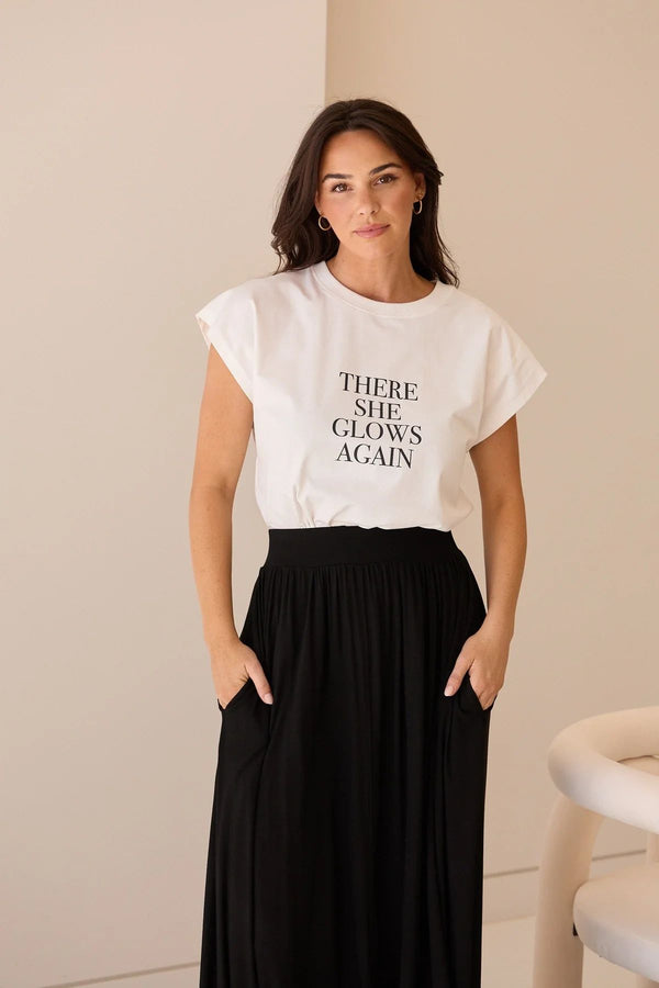 There She Glows Again White Tee