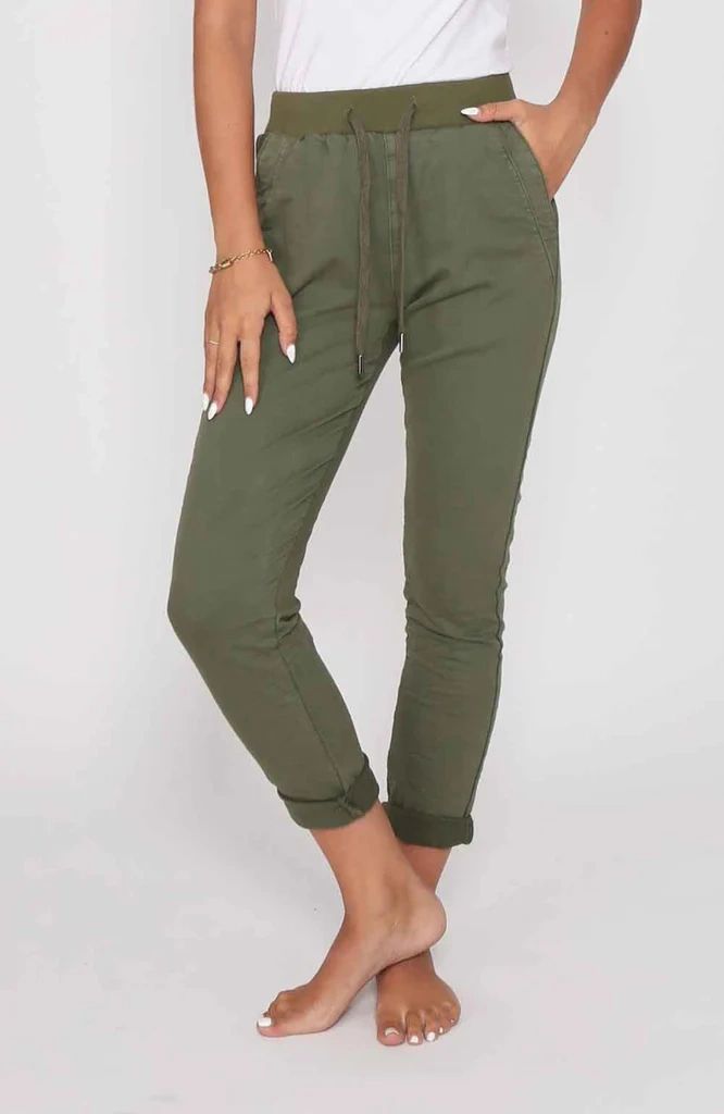 Khaki Riley Joggers