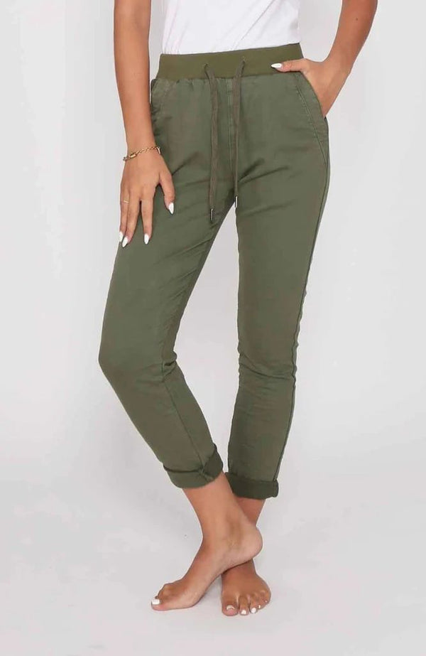 Khaki Riley Joggers