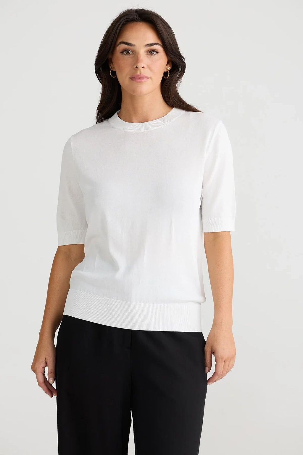 Balance Knit Tee White or Black