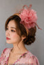 Dusty Pink Organza Flowers Crinoline Tube and Natural Net Headband