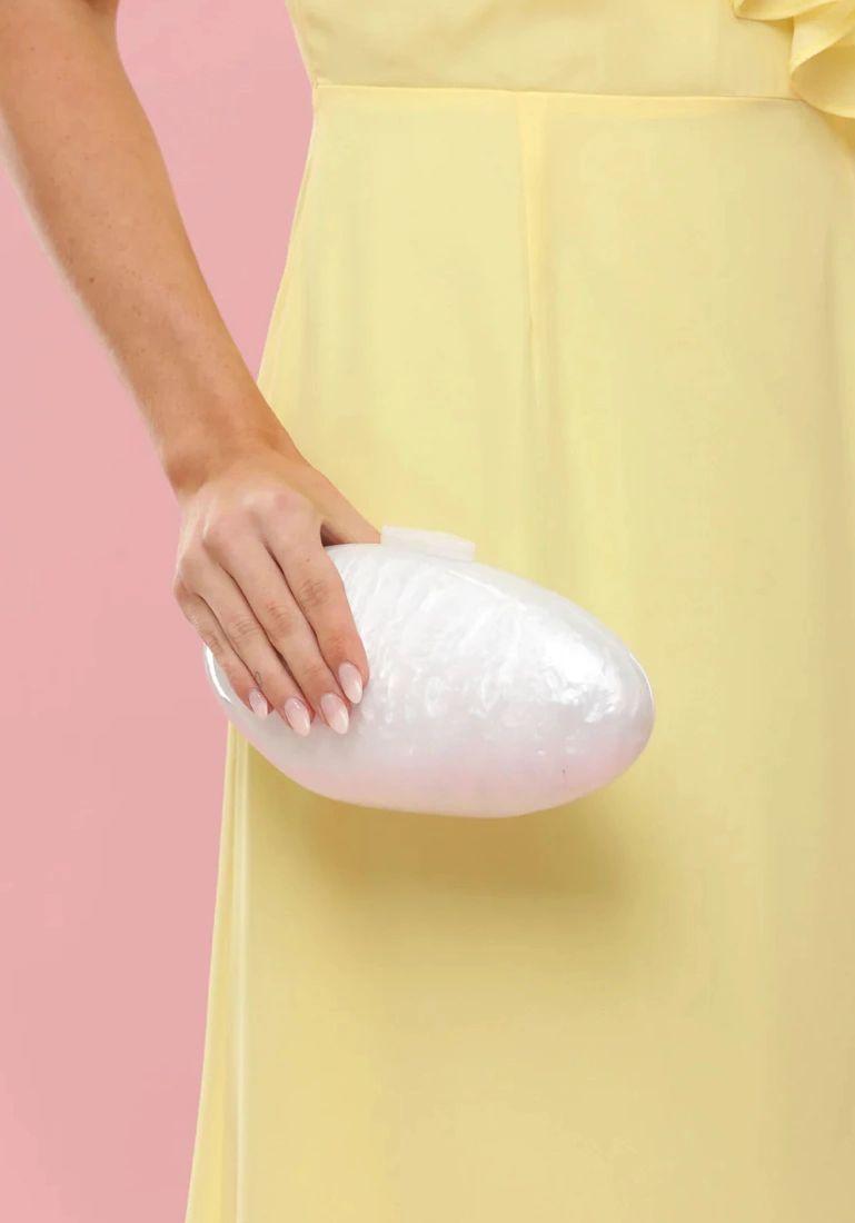 Phoebe Clutch in White