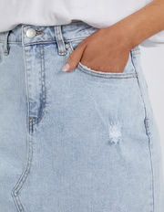 Foxwood Belle Skirt White or Light Denim