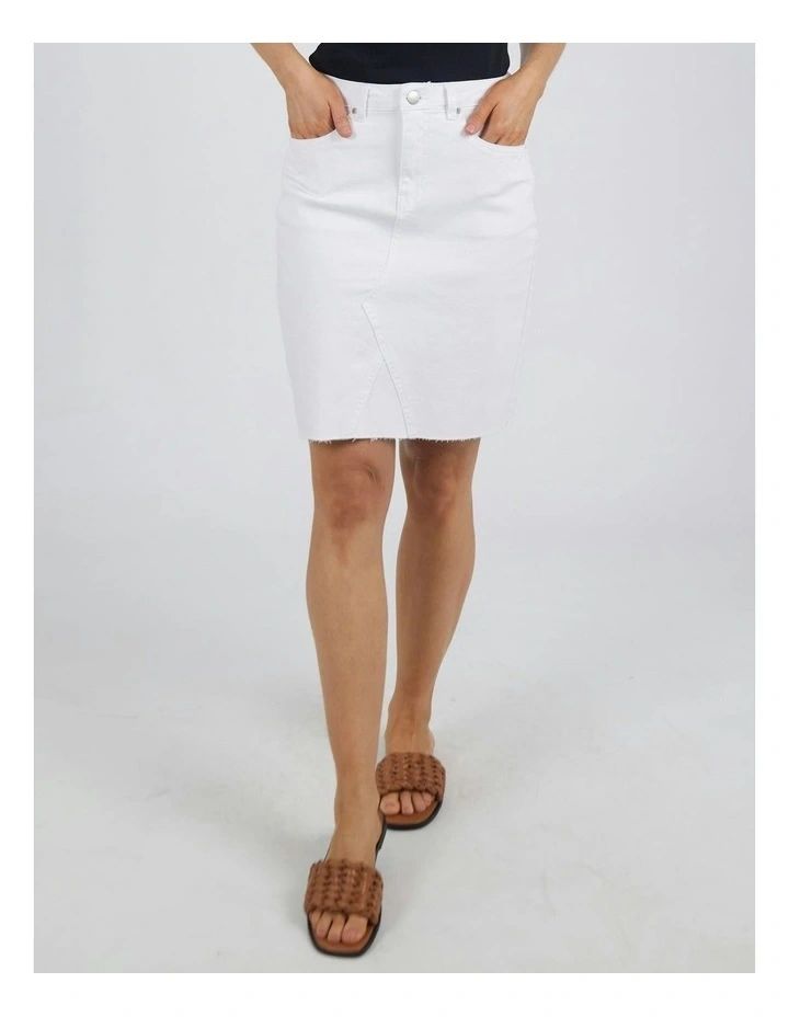Foxwood Belle Skirt White or Light Denim