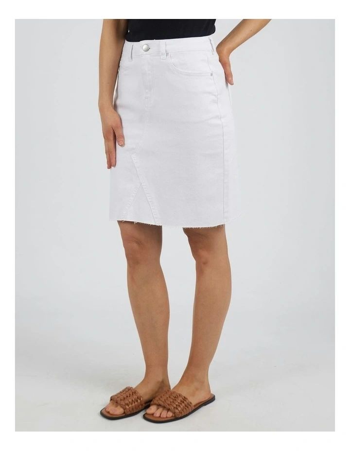 Foxwood Belle Skirt White or Light Denim