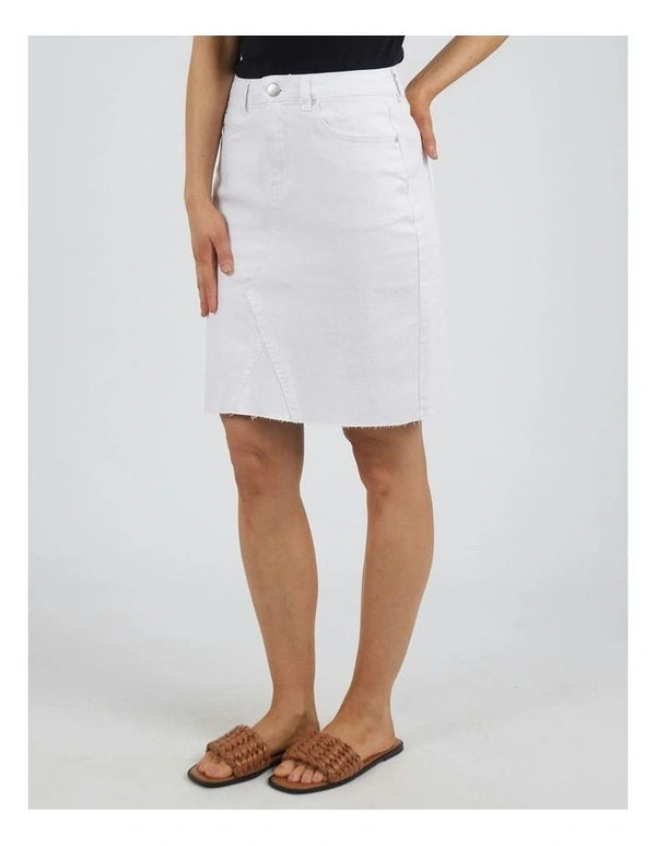 Foxwood Belle Skirt White or Light Denim