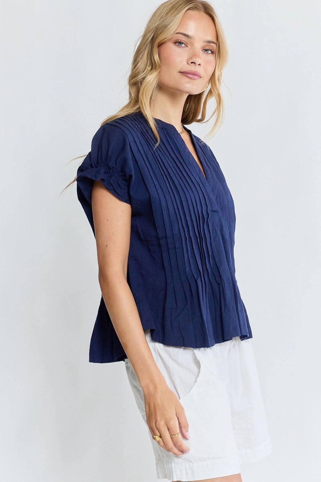 LulaLife Remi Tuck Top Navy