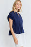 LulaLife Remi Tuck Top Navy