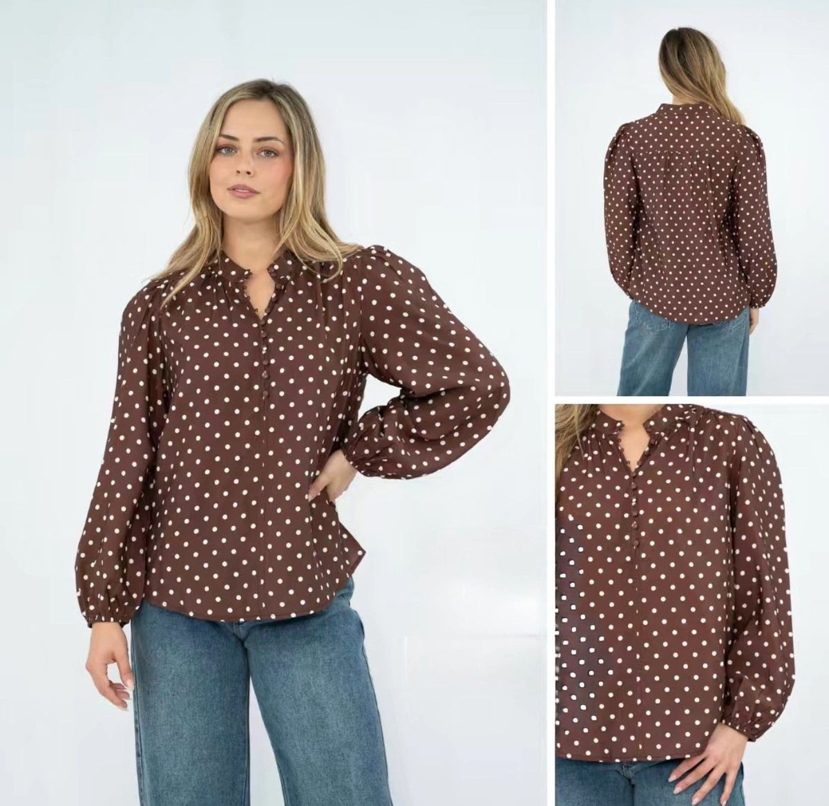 Polka Dot Blouse Asst Colours Main image