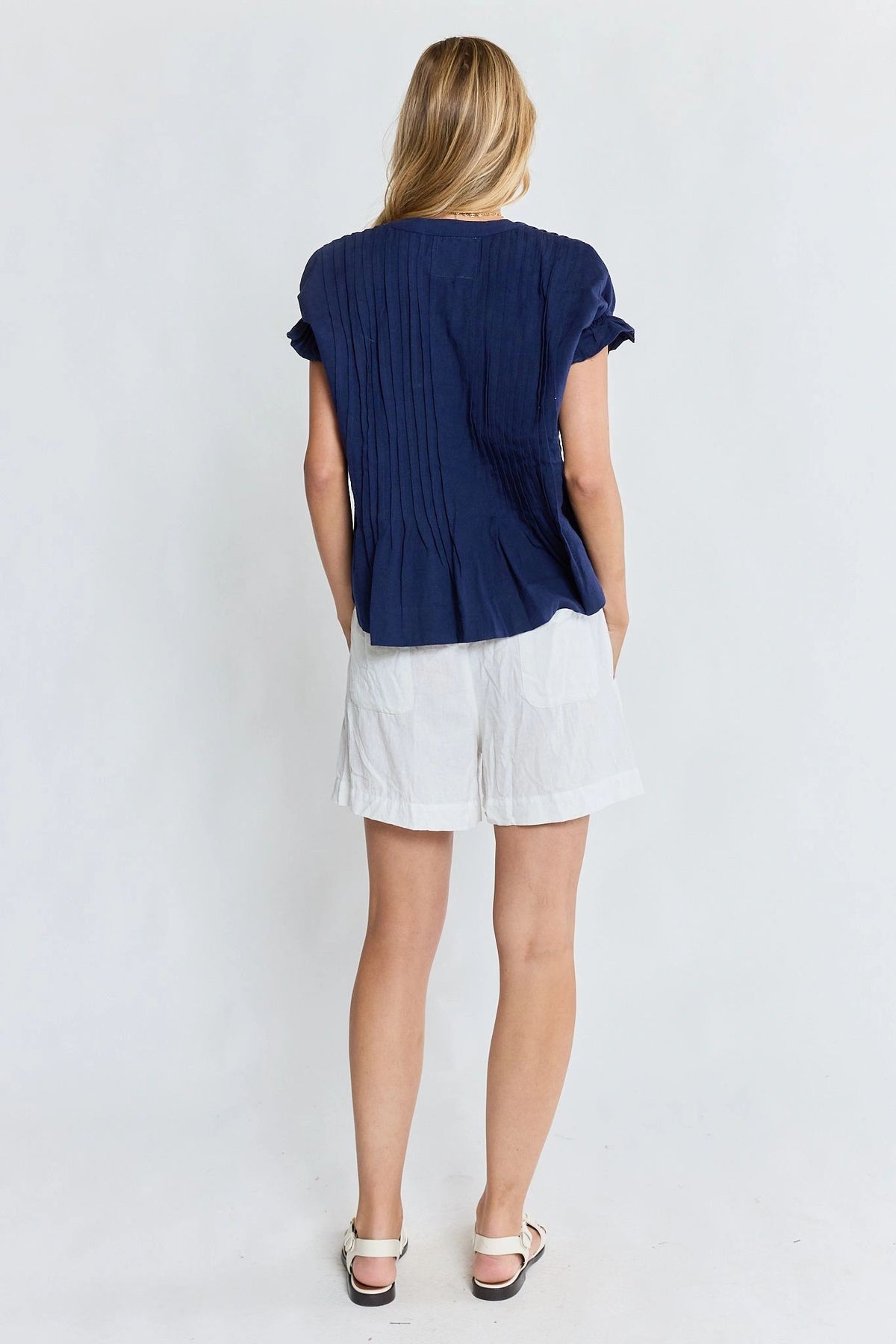 LulaLife Remi Tuck Top Navy