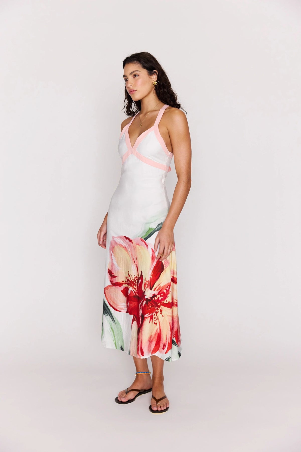 MinkPink Zinnia Cross Back Midi Dress Main image