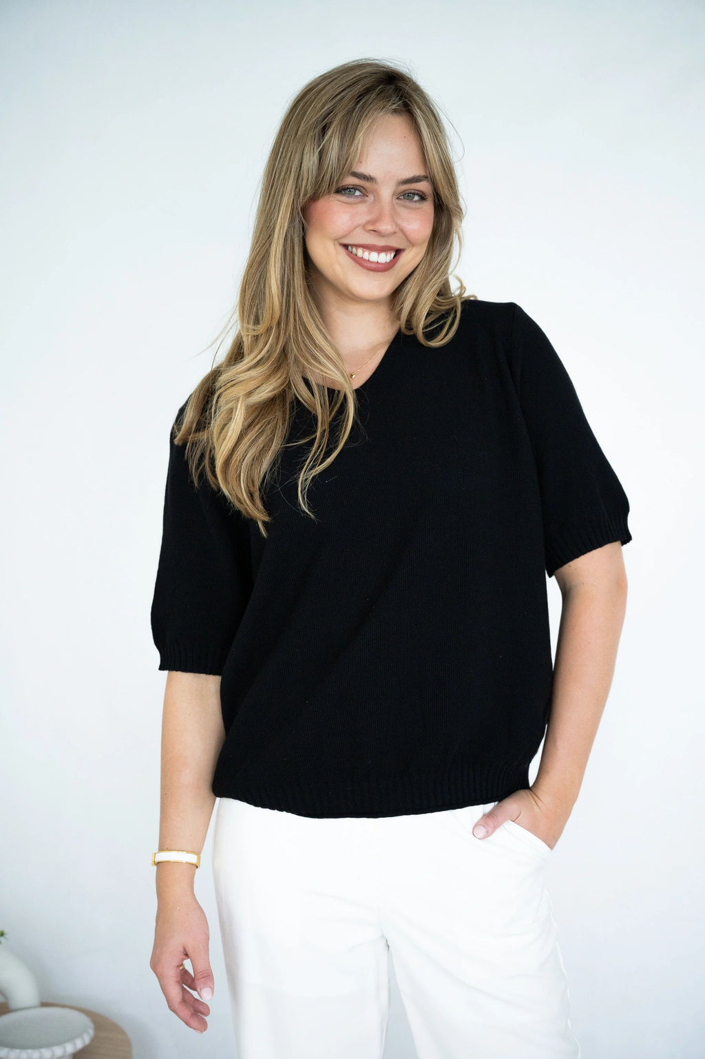 Black Relaxed Knit