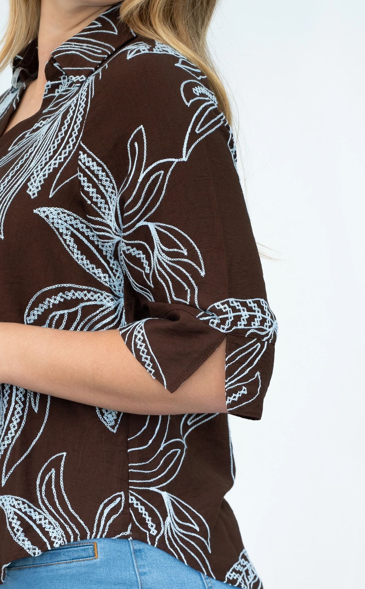 Embroidered Lily Blouse Asst Colours Secondary image