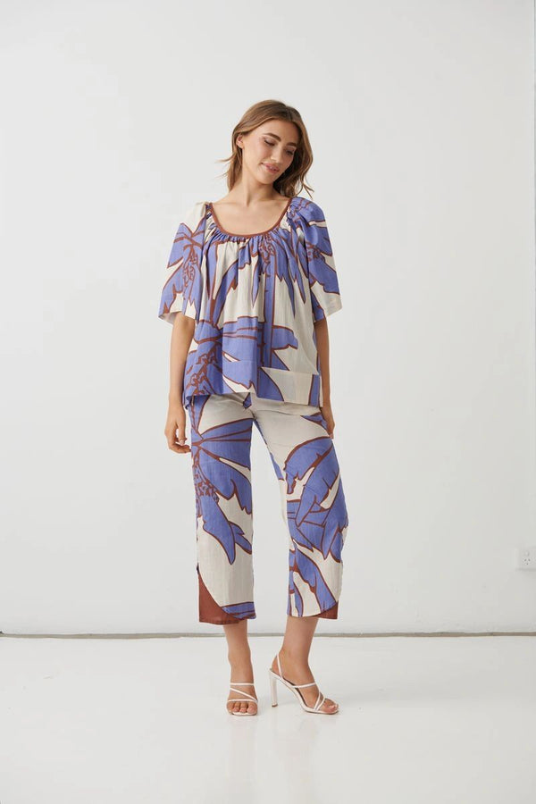 Lilac Palms Blouse